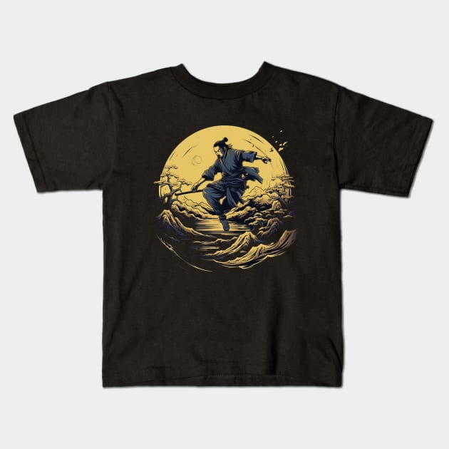 Samurai Kata Kids T-Shirt by Mistywisp